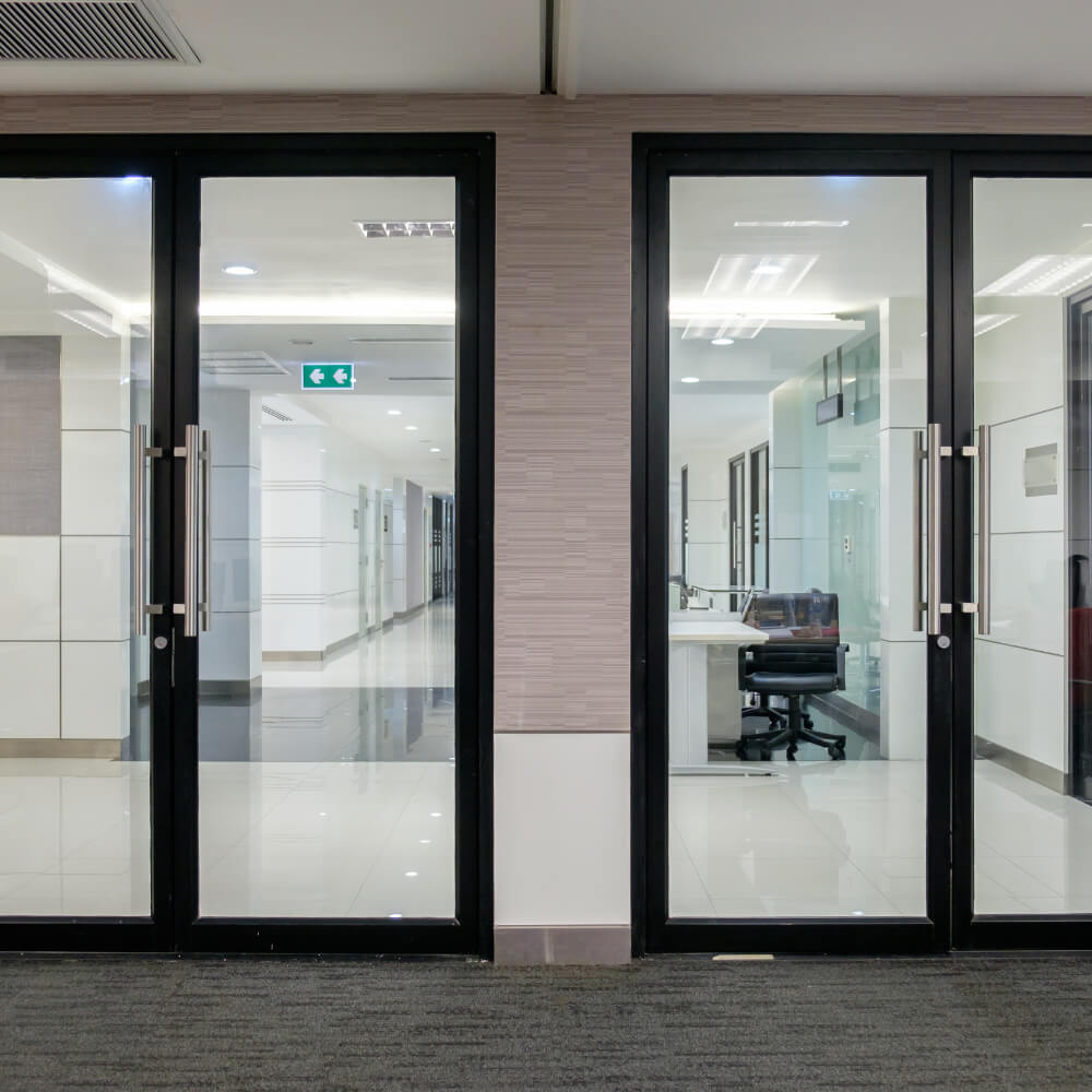 Example of glass fire doors