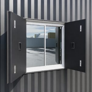 Example of Anti Vandal Window Shutter Container Conversion