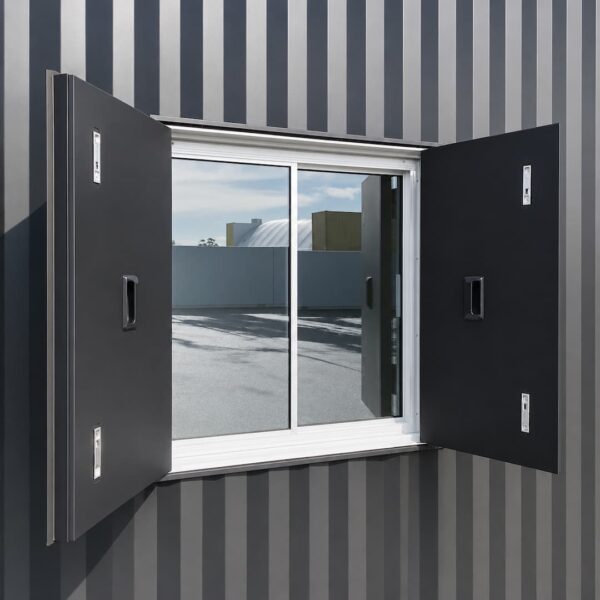 Example of Anti Vandal Window Shutter Container Conversion