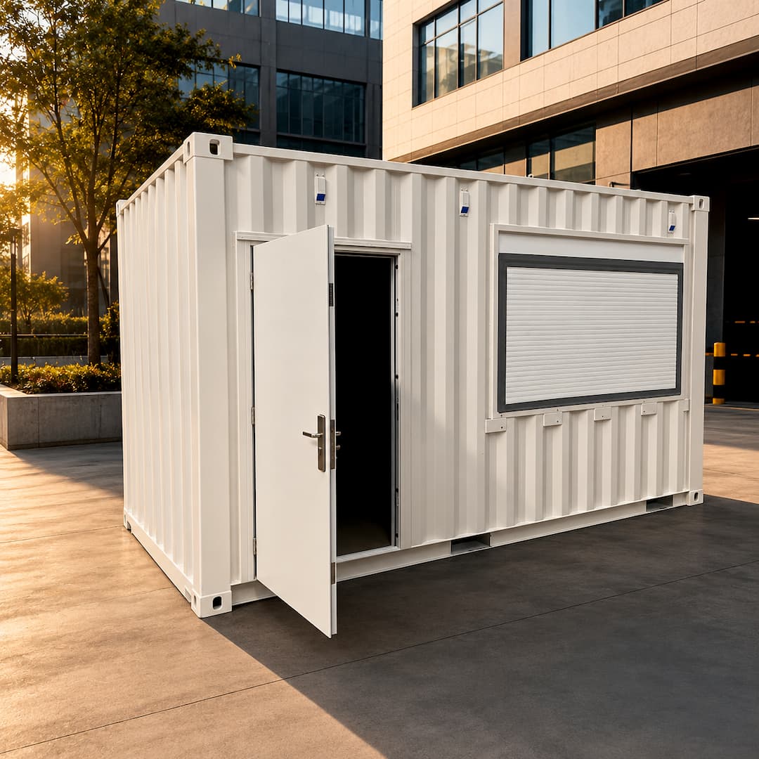 Example of a Open Security Shipping Container Door
