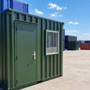 Example of a Shipping Container Door and Window