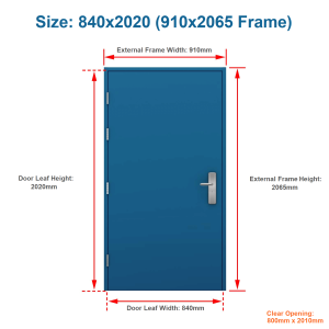Steel Doors Size Illustration 910