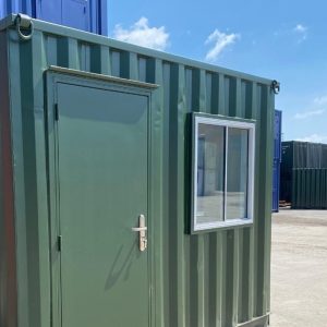 shipping container door and window