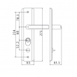 5586-CAD Hooply 5586 handle technical drawing