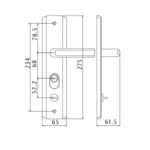 Hooply 5586 handle technical drawing