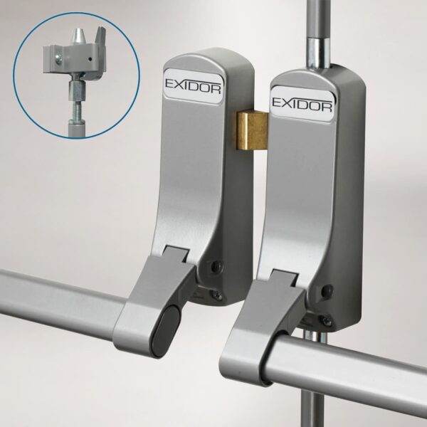 Exidor 285a Adjustable Double Door Panic Bar Example
