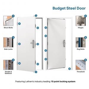 Single Louvred Steel Door