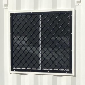 fixed window security grille for container windows