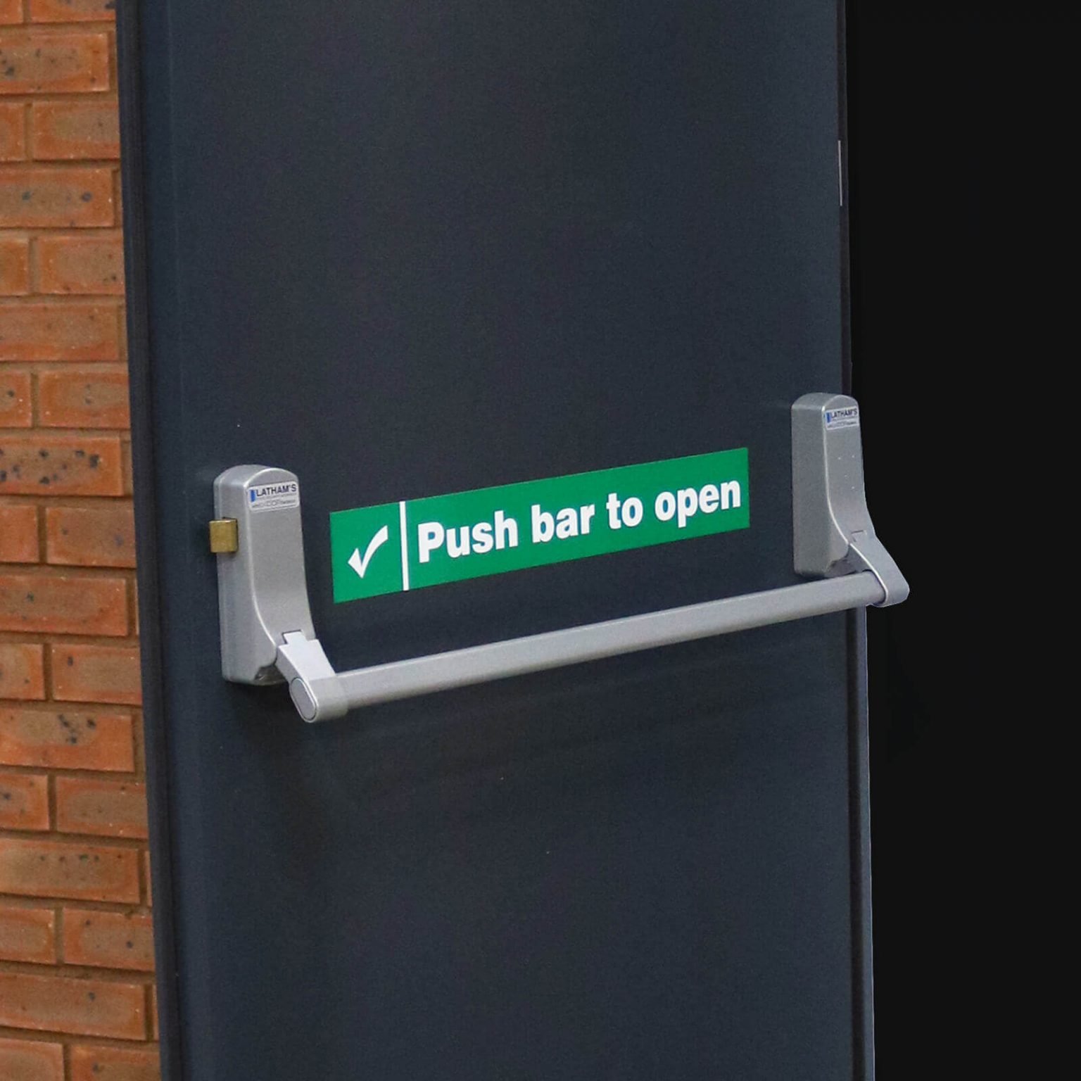 ABBASALI Door Push Bar Handles With Exterior Lever Emergency Lock Stainless Steel Commercial