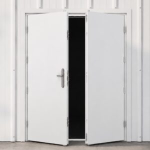 Double Steel Door & Frame Example 2026 with 4 Hinges
