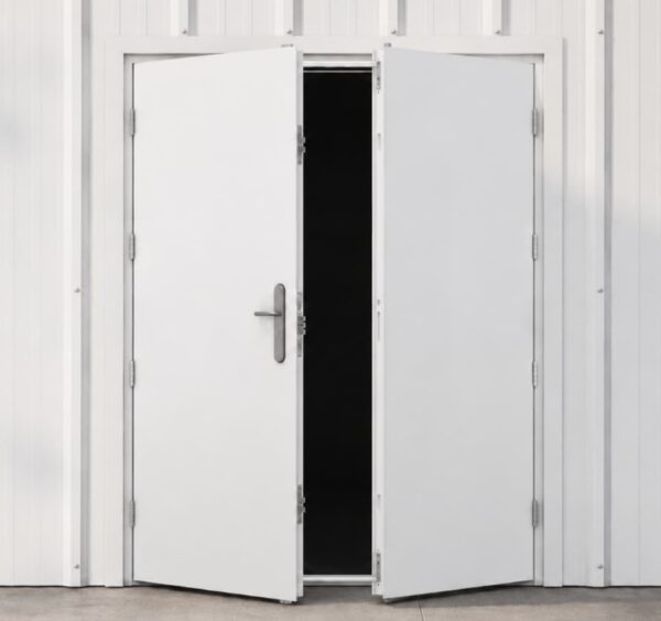Double Steel Door & Frame Example 2026 with 4 Hinges