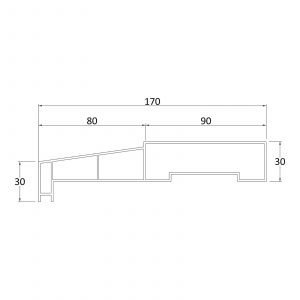 Door sill technical drawing