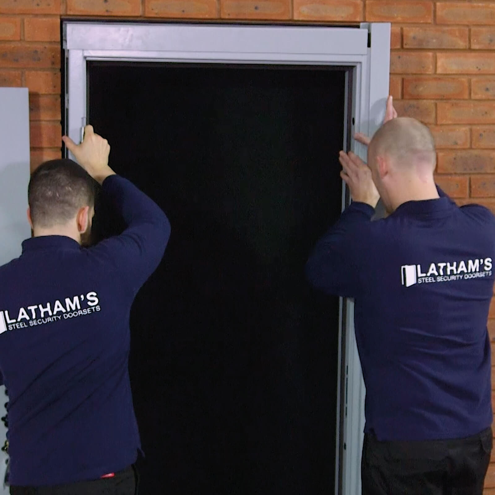 How to install a steel door with an infill panel