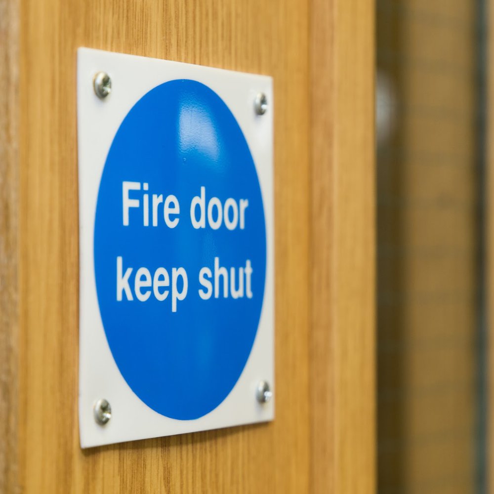 Example of wooden fire door