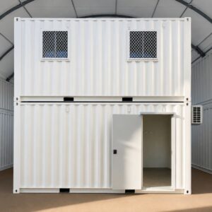 Example of a Container Door Install in Surfmist White