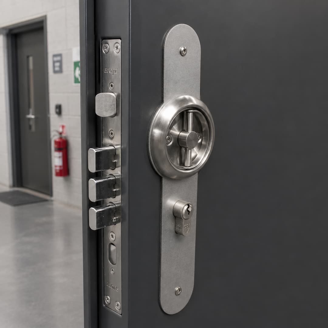 Flush Mounted Door Handle Install Internal Example