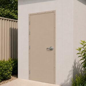 Steel Shed Door, Donga Door & Personal Access Door 7 Paperbark Powdercoat