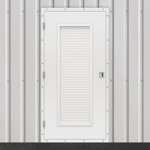 Surfmist Shed Door with 479x1546 air relief grille