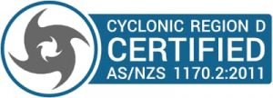 Icon showing our door is Cyclonic Region D certified