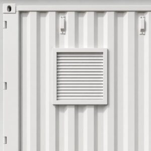 Container Wall Air Relief Grille Front On Example