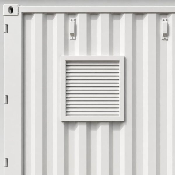 Container Wall Air Relief Grille Front On Example