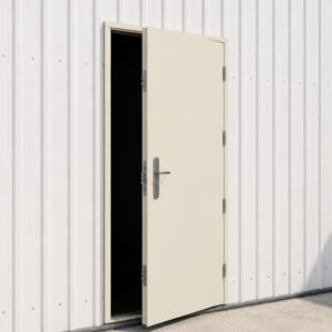 Single Steel Security Door & Frame Classic Cream Install Example