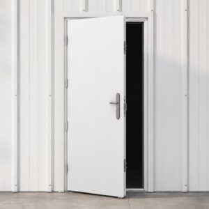 Single Steel Security Door & Frame Example 2026 with 4 Hinges