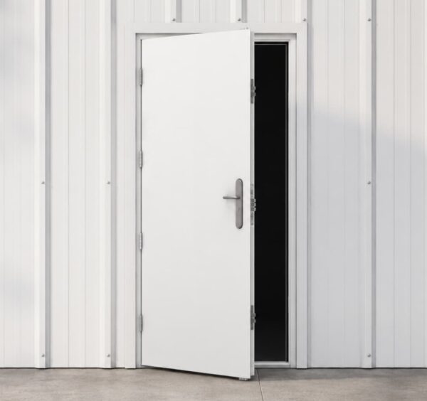 Single Steel Security Door & Frame Example 2026 with 4 Hinges