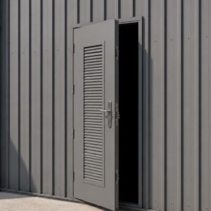 Steel Air Vent Door & Frame Basalt Grey Install Example