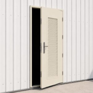 Steel Air Vent Door & Frame Classic Cream Install Example