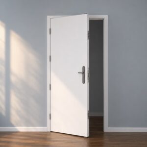 Strong Room Door & Frame White Install Example