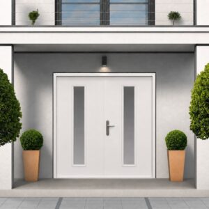 Glazed Double Security Front Door & Frame Example