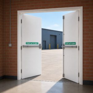 Double Fire Exit Door & Frame Example