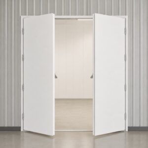 Double Fire Exit Outside View Example