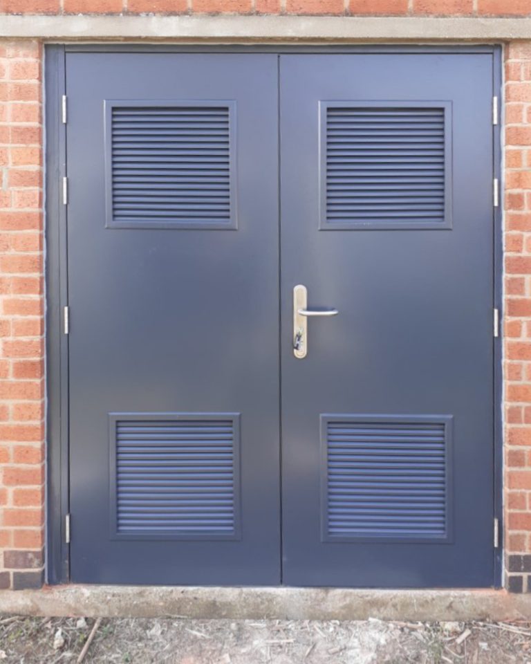 Double Door with Air Relief Grilles Air Vents Latham's