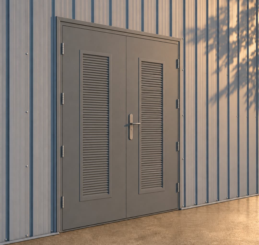 Steel Air Vent Double Door & Frame - Image 2