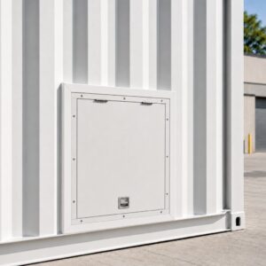 Container Access Hatch White Install Example