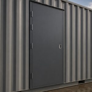 Box Frame Container Door Grey Primer LHO Install Example
