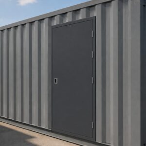 Box Frame Container Door Grey Primer RHO Install Example