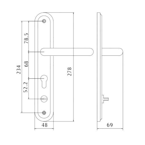 CAD drawing for hooply 918901 handle