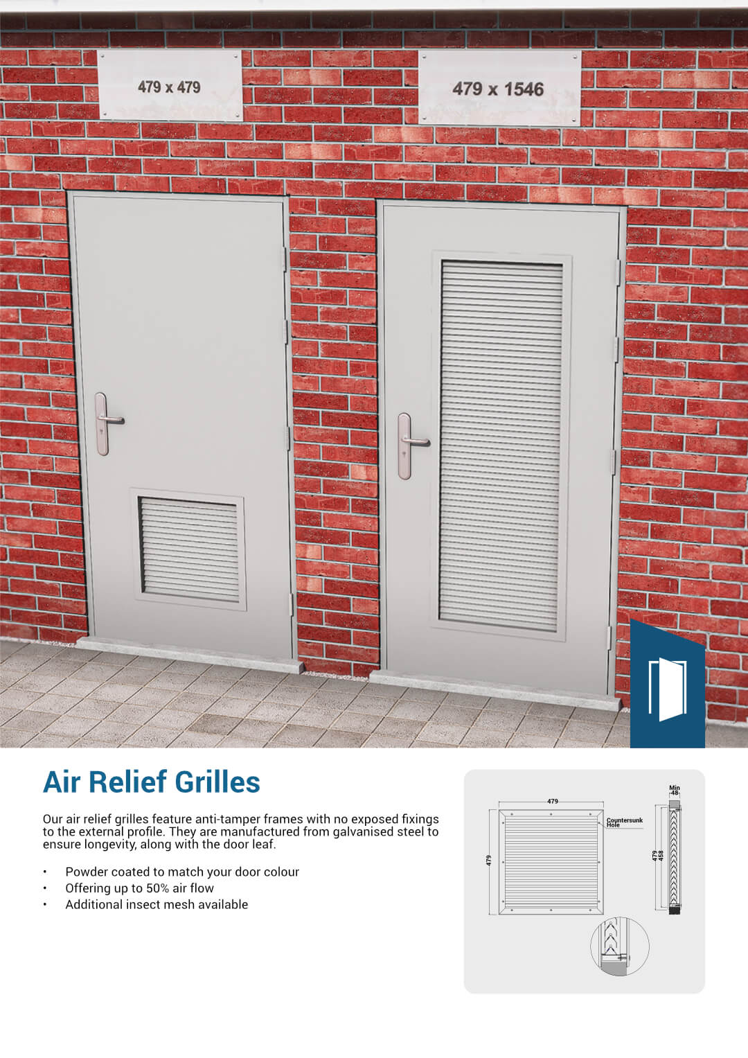 Door Air Relief Grilles - Image 3