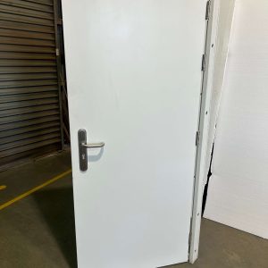CLEARANCE Steel Security Door - 910x2065mm - RH Out/LH In - White