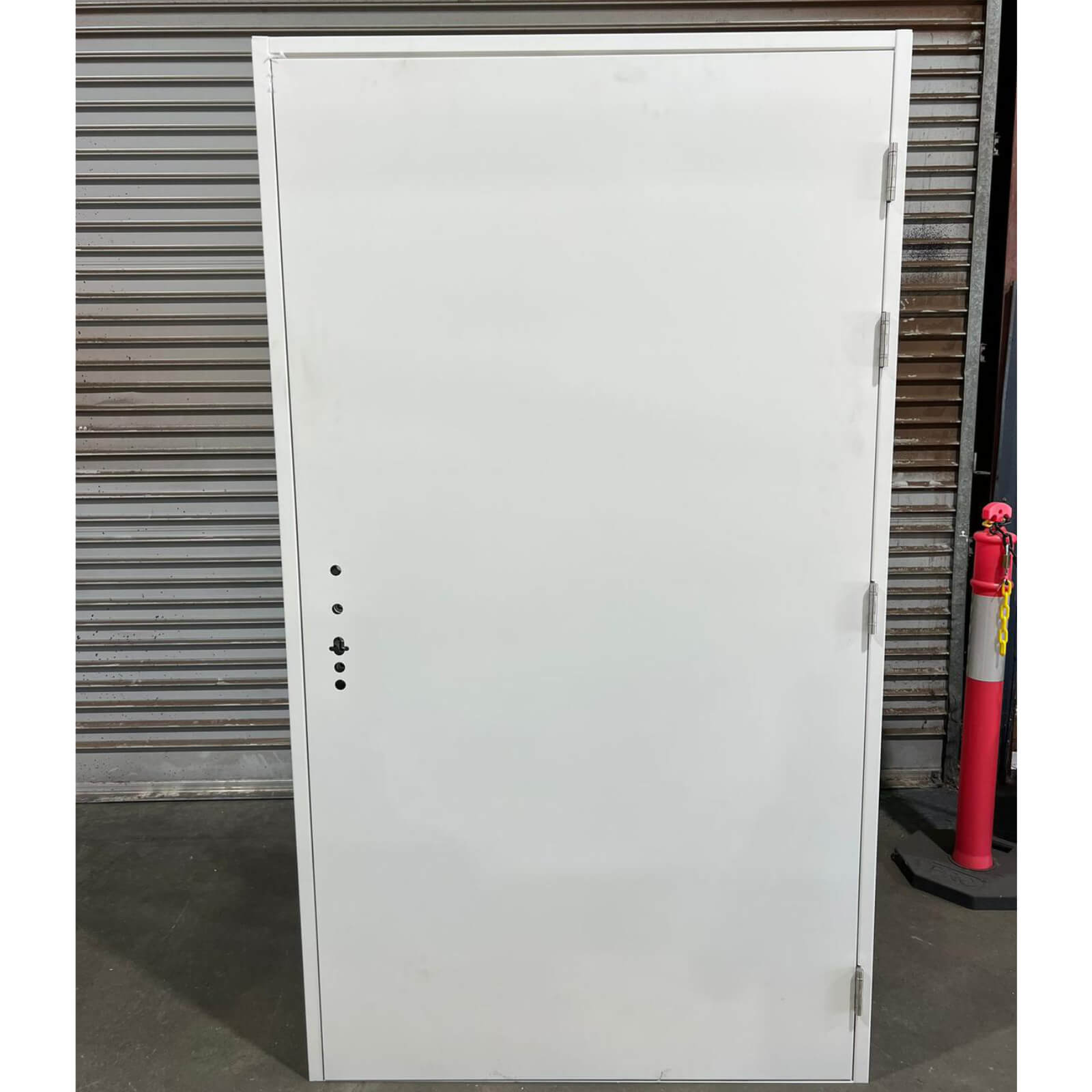 CLEARANCE - Steel Security Door and Frame - 1190 X 2095 - HD - PERSONNEL - RHO / LHI - SURFMIST WHITE (P1027)