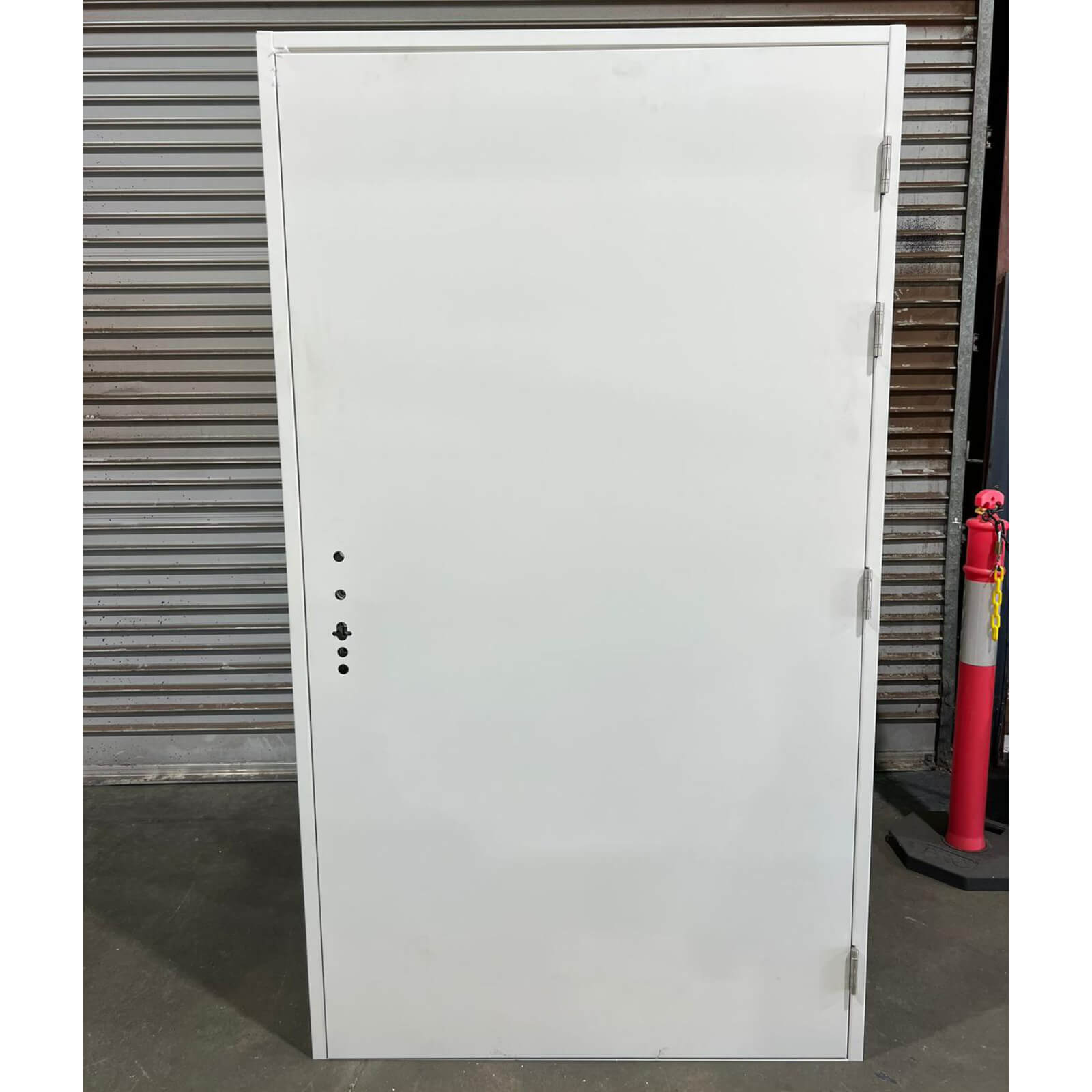 CLEARANCE - Steel Security Door and Frame - 1190 X 2095 - HD - PERSONNEL - RHO / LHI - SURFMIST WHITE (P1027) - Image 4