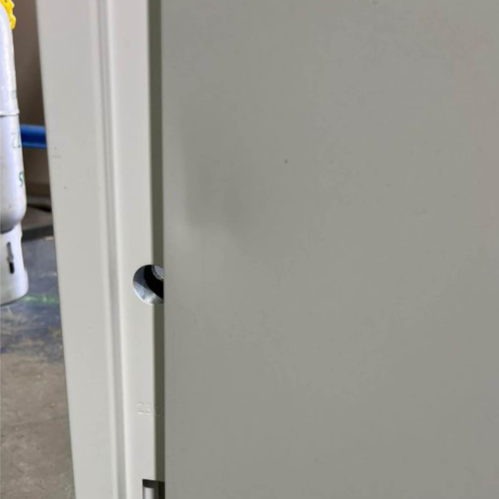 CLEARANCE - Steel Security Door and Frame - 1190 X 2095 - HD - PERSONNEL - RHO / LHI - SURFMIST WHITE (P1027) - Image 5