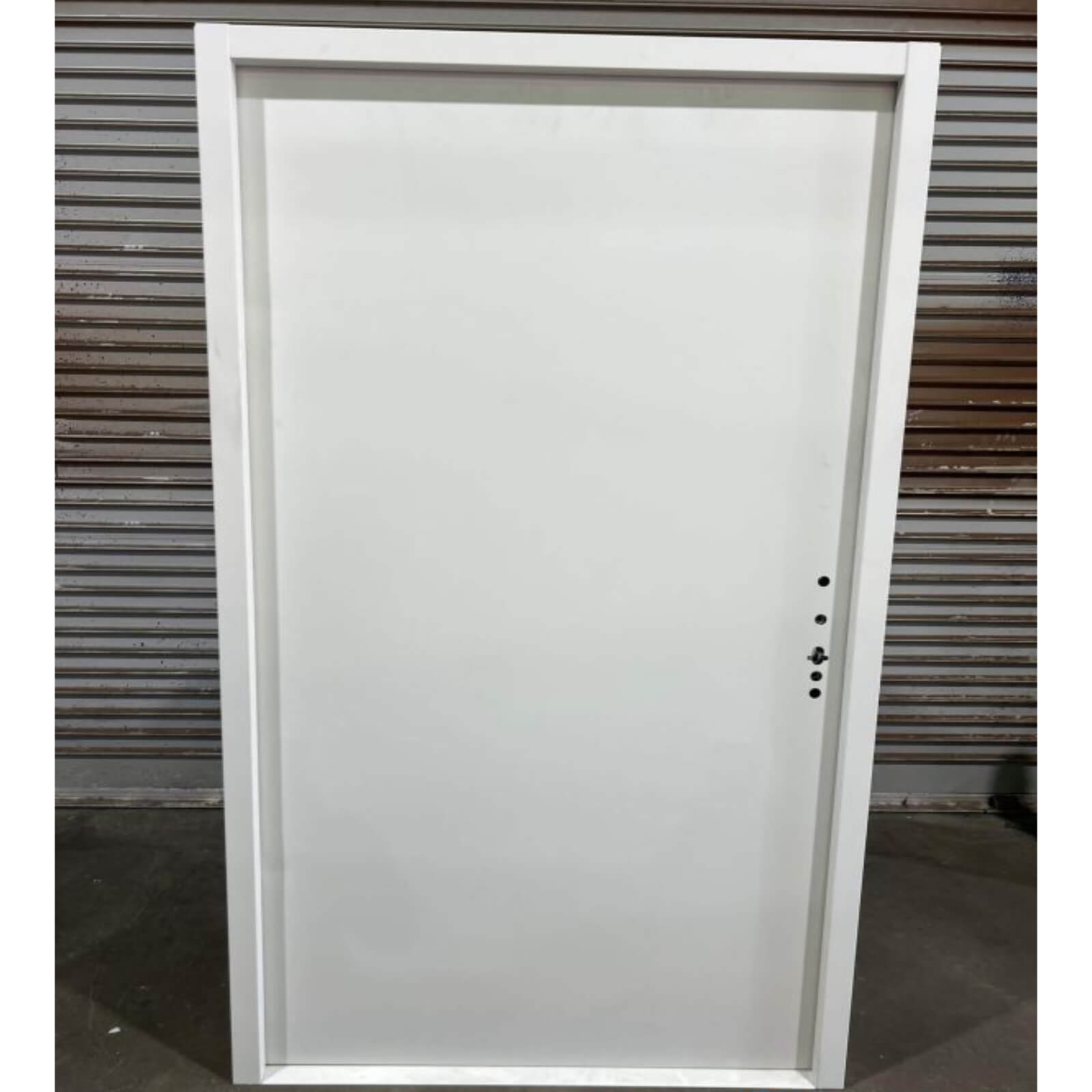 CLEARANCE - Steel Security Door and Frame - 1190 X 2095 - HD - PERSONNEL - RHO / LHI - SURFMIST WHITE (P1027) - Image 2