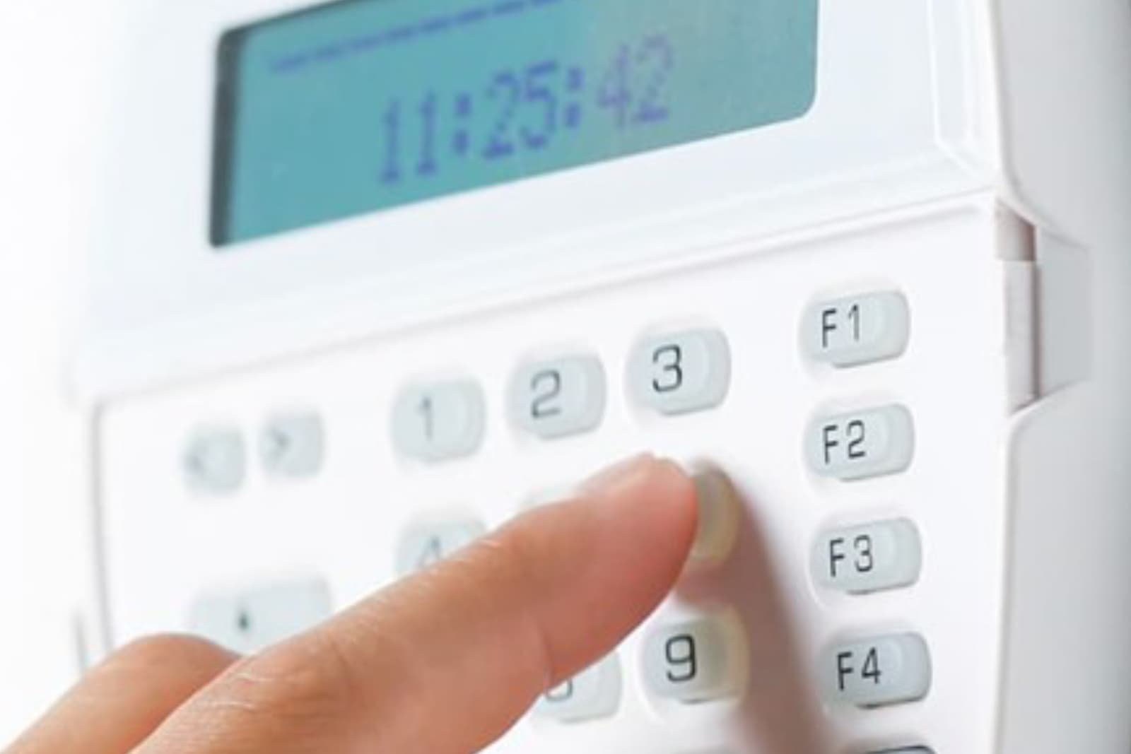 A finger pressing keypad - Burglar Alarm