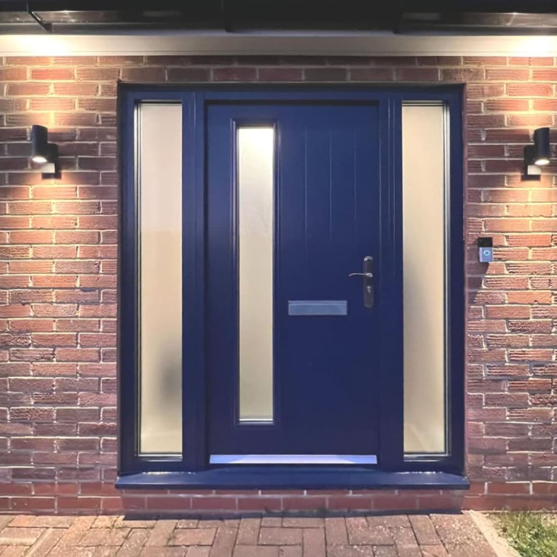 Security Front Door with Side lights